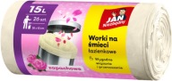 JAN NIEZBĘDNY Worki na śmieci łazienkowe zapachowe zawiązywane 15 l 26 szt.