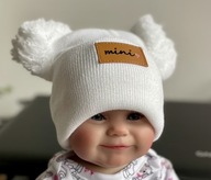 Grube czapeczki zimowe dla noworodków 0-6m