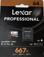 Karta microSD Lexar Professional 667x 64 GB