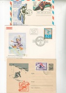 Sporty zimowe-koperty i kartka ilustrowane