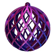 Bombka 3D w nowoczesnym stylu FLIOLET, ażurowa kula ŚWIĘTA CHOINKA BOMBKA