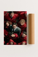 Plakat bez ramy 21x30cm Dom z Papieru Serial Maska Salvador Dali Napad Hit