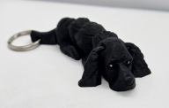 Brelok Pies cocker spaniel angielski piesek czarny do kluczy Żówiarnia 3D