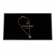 Delikatny Złoty Naszyjnik 50 cm PRZEPLATANY Węzeł Cyrkonie STAL KOBIETA