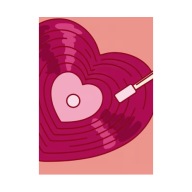 Plakat „Vinyl Heart” – Muzyka w Sercu