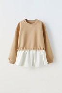 ZARA BLUZA Z ŁĄCZONYCH TKANIN DLA DZIEWCZYNKI 164