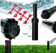 ZRASZACZ OGRODOWY ROTACYJNY HUNTER PGJ 04 + KOMPLET DYSZ PROMIEŃ 4,3-10,7m