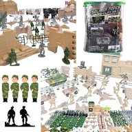 DUŻY ZESTAW BAZA WOJSKOWA ARMIA ŻOŁNIERZYKI 400el. WOZY SAMOLOTY BUDYNKI