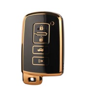 Czarno-złote etui kluczyk TOYOTA Corolla Auris C-HR Camry RAV4 Land Cruiser