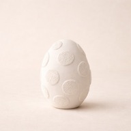 Jajko wielkanocne dekoracyjne figurka ozdoba do domu w kropki 10 cm