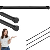 Drążek Karnisz Prysznicowy Rozporowy Czarny 110-200 x 25mm