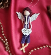 Aniołek handmade makrama