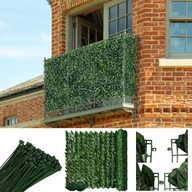 WIOSNA Zielony Sztuczny Żywopłot Z LIŚCIAMI Siatka Osłona Liście 0,5x3m