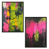 Plakat Zestaw 50x70 2 szt. plakaty, MODERN ART LIMONKA RÓŻ*1940*