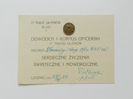 17 PUŁK UŁANÓW LESZNO, ŻYCZENIA od 17 PU dla 24 PU KRAŚNIK, ppłk. PODHORSKI