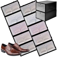 10X PUDEŁKO POJEMNIK ORGANIZER NA BUTY Z KLAPĄ PUDEŁKA DO SZAFY ZESTAW KPL