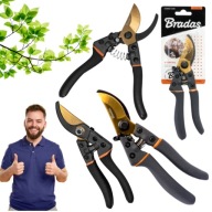 SEKATOR RĘCZNY DO GAŁĘZI KRZEWÓW KWIATÓW OGRODOWY STAL BRADAS