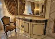 Włoska luksusowa Komoda Piękne Lustro Ława RTF w stylu Versace