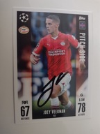 Karta topps matach autograf PSV Eindhoven Joey Veerman Europa League