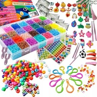 ZESTAW DO ROBIENIA BRANSOLETEK KOLOROWE GUMKI AKCESORIA NA PREZENT 15000 EL