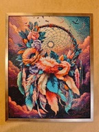 Łapacz snów - obraz wykonany techniką diamond painting