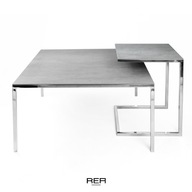 zestaw stolików REA MEBLE PL 80x80xh40 włoski spiek laminam antracite loft