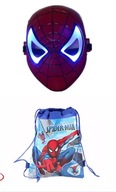Spider-Man Maska ŚWIECĄCE OCZY + TORBA super PRZEBRANIE prezent dla dzieci