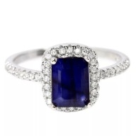 PERŚCIONEK Z DUŻYM NATURALNYM SZAFIREM