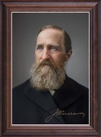 Obraz Józef Ignacy Kraszewski portret z podpisem w drewnianej ramie szkło