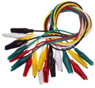 10szt zaciski krokodylkowe elektryczne przewody pomiarowe aligator 46CM