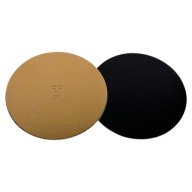 PODKŁAD POD TORT 28 cm MEGA SZTYWNY ZŁOTO-CZARNY