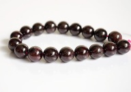 Naturalny GRANAT granaty Kulki kula 10,5mm Kulka gładka komplet sznur