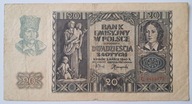 Banknot Generalna Gubernia 20 zł 1940 rok SERIA: C