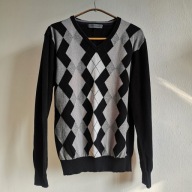 Bawełniany sweter Cedar Wood State 36 męski w romby (043)