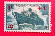 FRANCJA 1946 statek przedruk czyste**