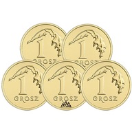 10x 1 grosz 2025 r. stan menniczy z woreczka