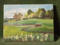 Ręcznie malowana miniatura olejna na płótnie