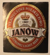 ETYKIETA - JANÓW LUBELSKI - JANÓW - STRONG LIGHT BEER - PIWO JASNE MOCNE