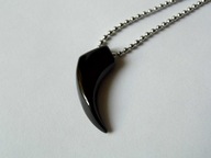 NASZYJNIK ZAB WILKA BLACK GUN-STAL 316L