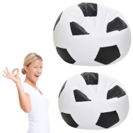 PUFA PIŁKA NOŻNA XXL DO SIEDZENIA DUŻA WOREK 100CM SIEDZISKO PUF DO POKOJU