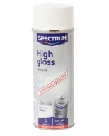 Farba w sprayu Spectrum High Gloss biała 400 ml
