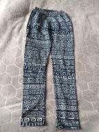 KROPEK legginsy ocieplane granatowe we wzory 140