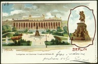 Berlin. Lustgarten mit Denkmal Wilhelm 1902 litho