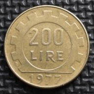 *WŁOCHY [0089]*200 Lirów 1977r. Republika Włoska, Legenda 200 LIRE