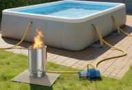Wiadro na drewno, podgrzewacz jacuzzi basenu, nierdzewny, ogrzewacz wody