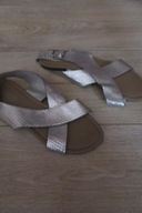 BASSAMO SANDAŁKI SREBRNE ROZM 38