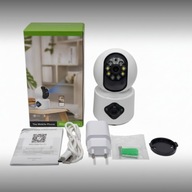 Kamera Obrotowa WiFi IP 4K Dwa Obiektywy Wewnętrzna Elektroniczna Niania