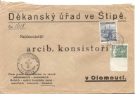 TRZECIA RZESZA -CZECHY I MORAWA -koperta firmowa -obieg 1940 rok