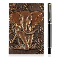 SKÓRZANY NOTATNIK A6 TWARDA OKŁADKA ZESTAW DŁUGOPIS VINTAGE NOTES