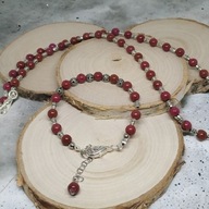 Komplet biżuterii z czerwonych jaspisów